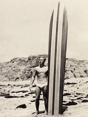 Vintage Laguna surfer